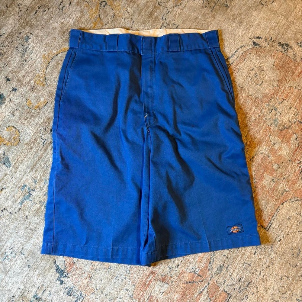 Vintage Dickies 42283RB Baggy Work Shorts Mens 34 Royal Blue Y2K Skater